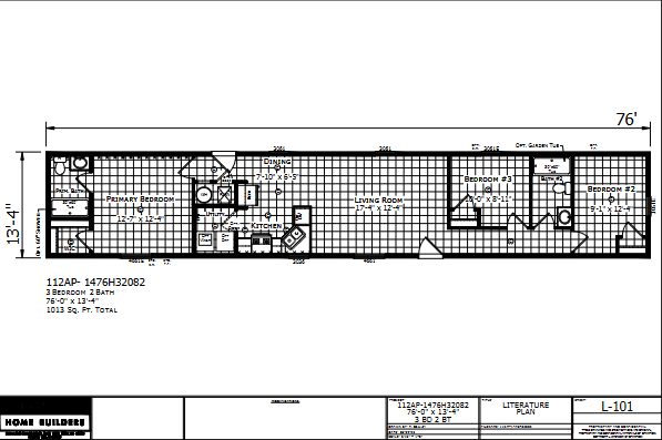 Dutch Aspire 1476H32082 — 2–3 bed 2 bath manufactured home floor plan