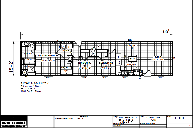 Dutch Aspire 1666H32217 — 2–3 bed 2 bath manufactured home floor plan