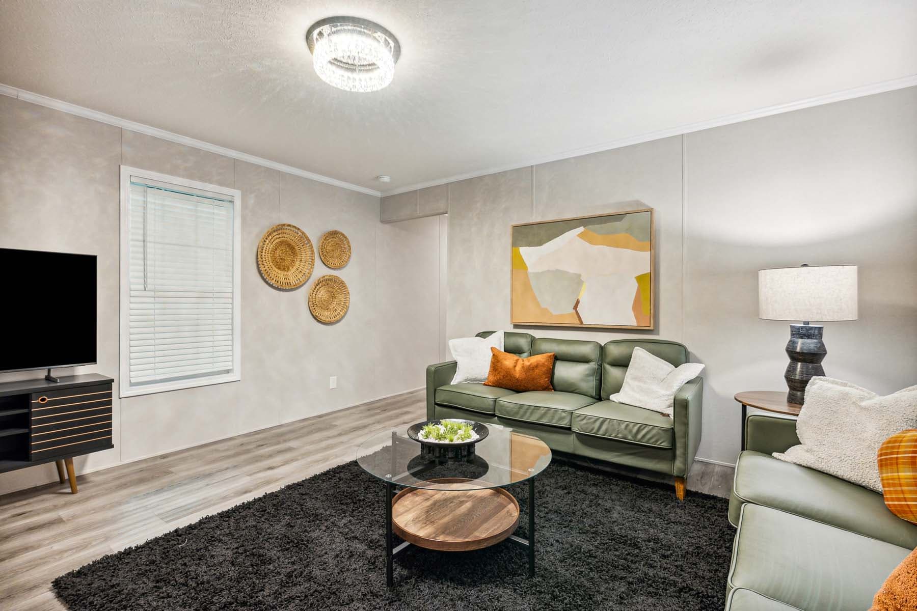 Click to enlarge 1672H32087 single wide home — living room (photo 12 of 16)