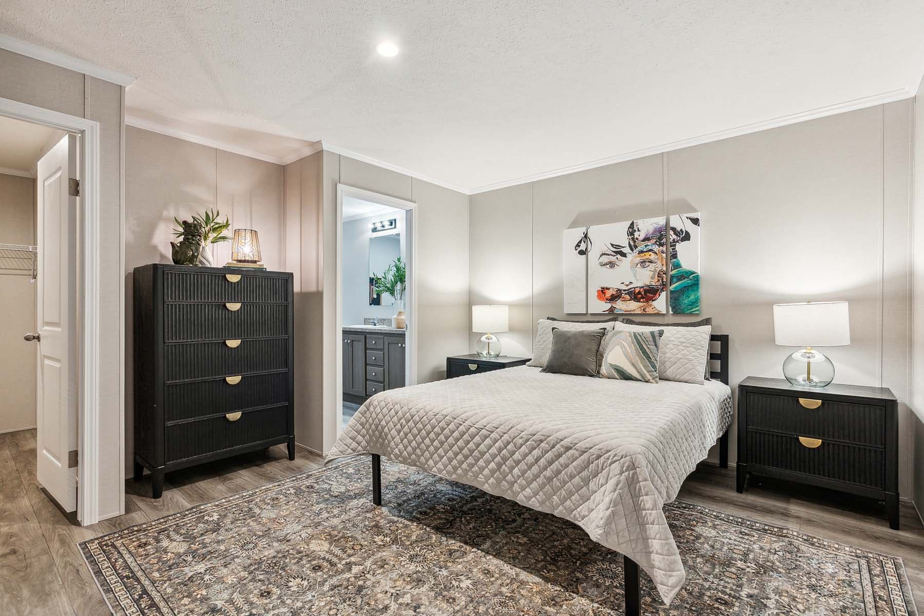Click to enlarge 1672H32087 single wide home — primary bedroom (photo 14 of 15)