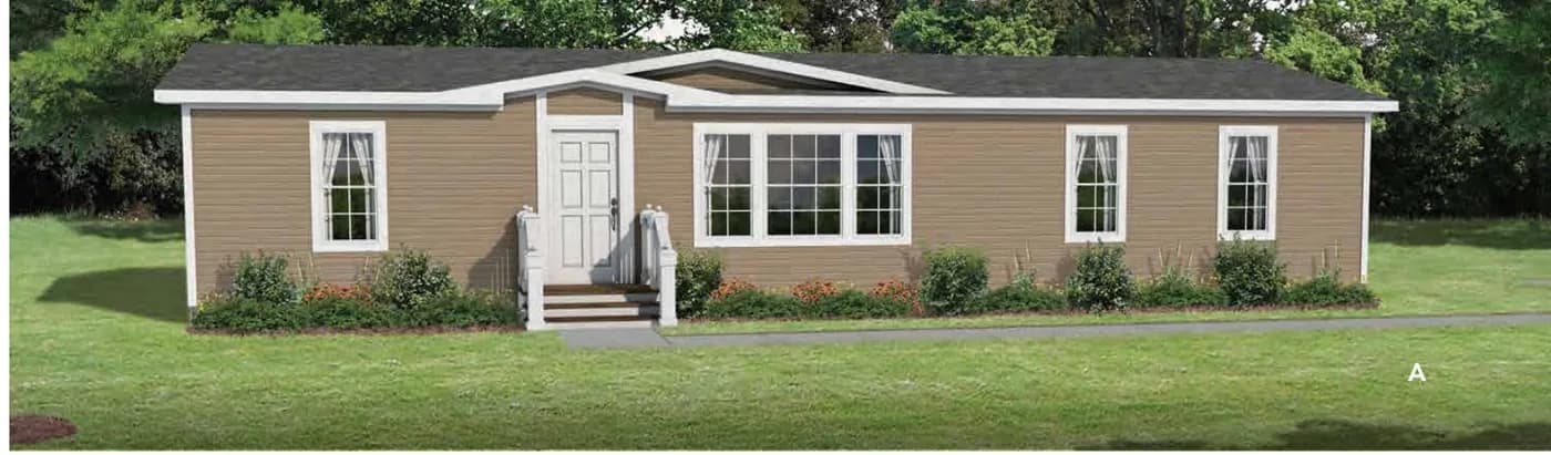 Manufactured and modular homes at the Factory Direct Homes Center showroom in Auburn, Indiana