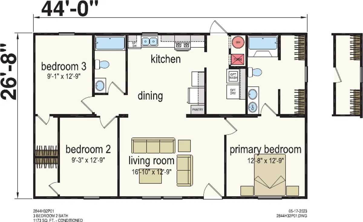 Estill multi-section home — floor plan sheet
