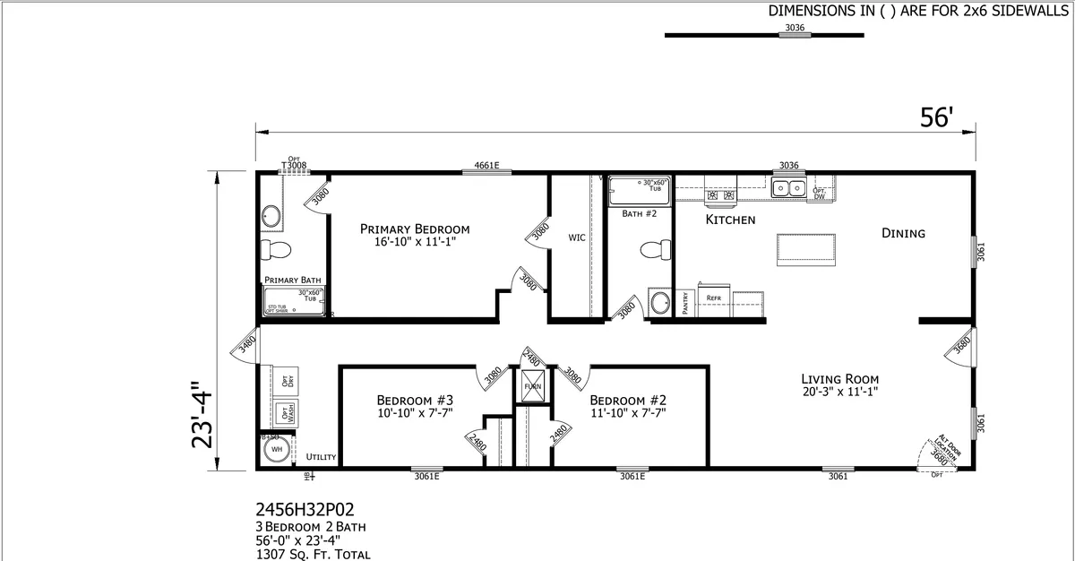 Click to enlarge Horizon multi-section home — floor plan sheet