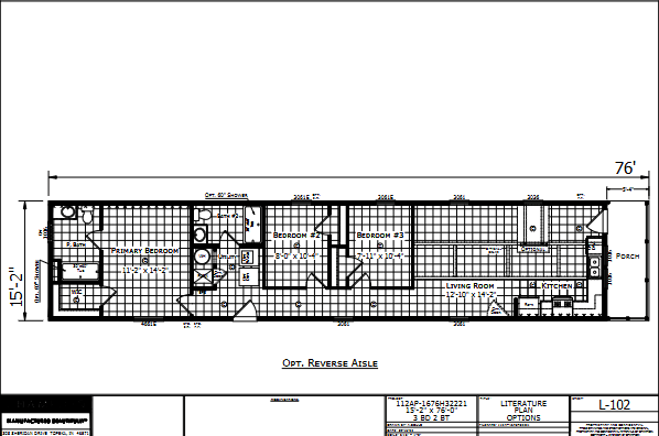 Paramount 1676H32221 β 2β3 bed 2 bath manufactured home floor plan