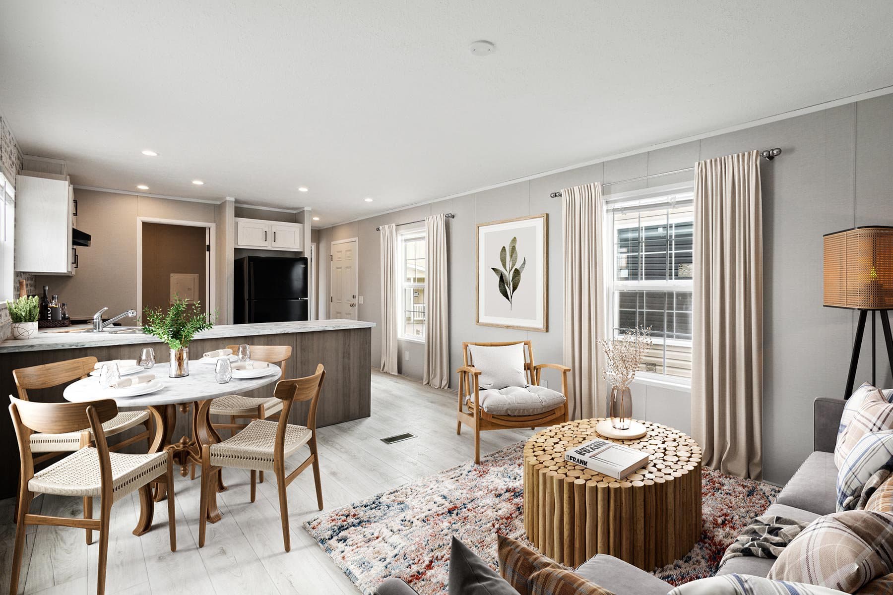 Click to enlarge 1466H32082 single wide home — living room (photo 4 of 10)