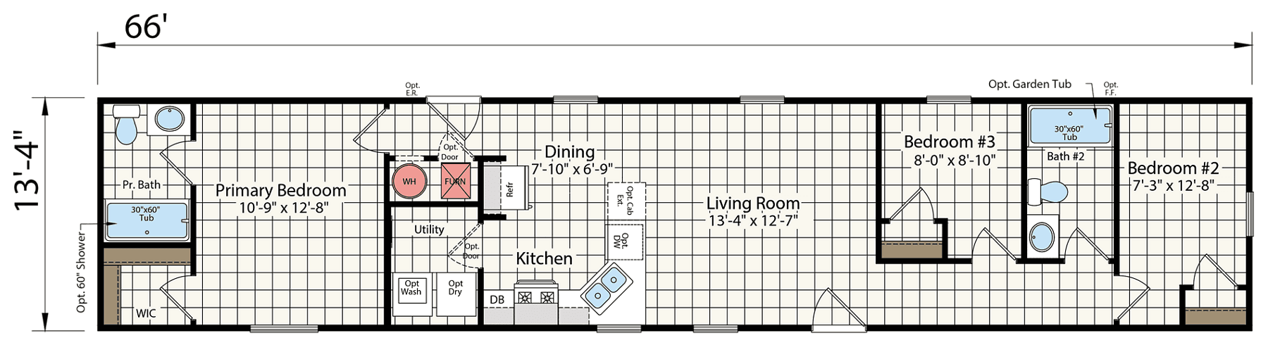 Click to enlarge 1466H32082 single wide home — floor plan sheet (photo 10 of 10)