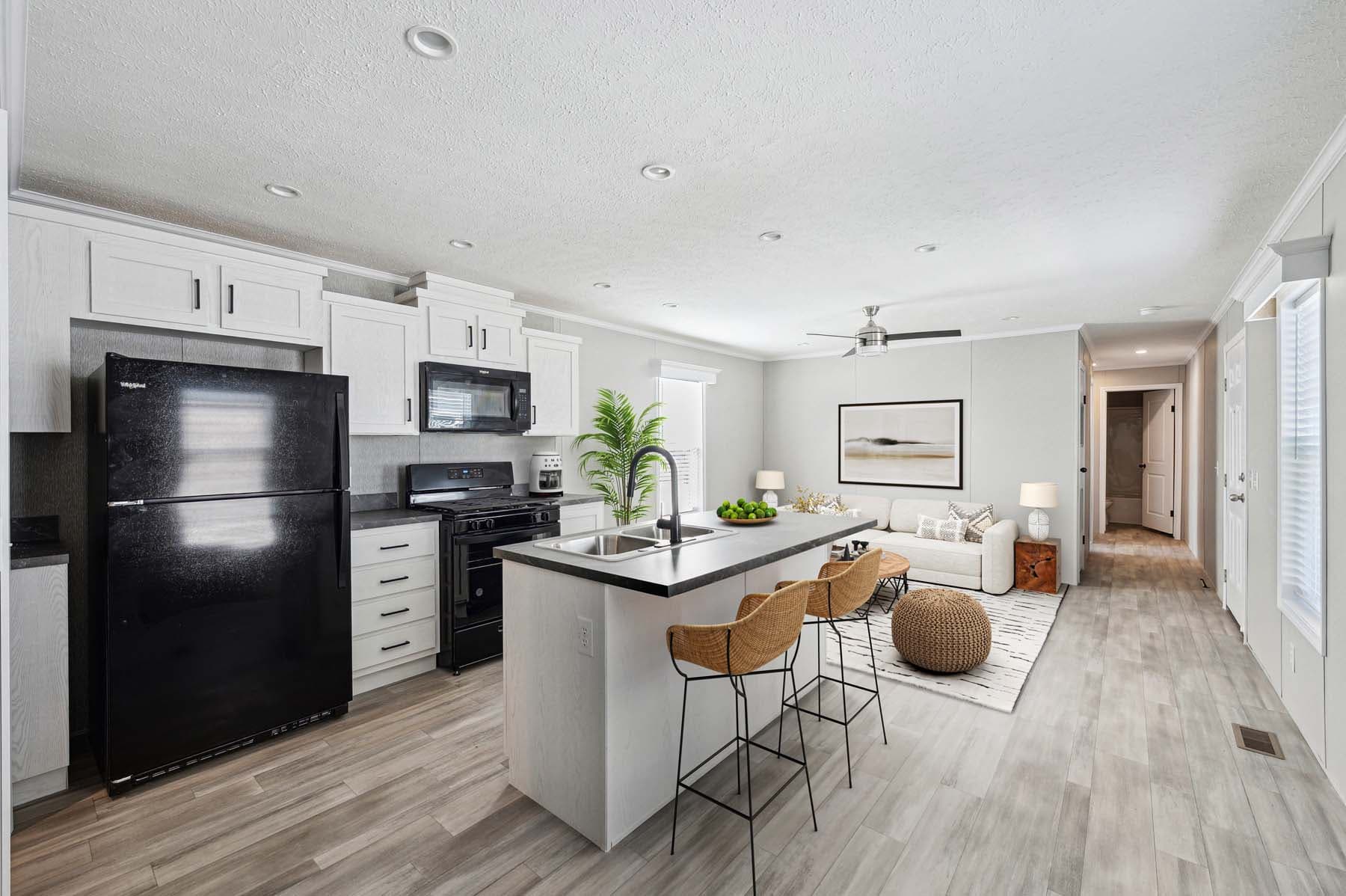 Click to enlarge 1664H32212 single wide home — kitchen (photo 11 of 14)