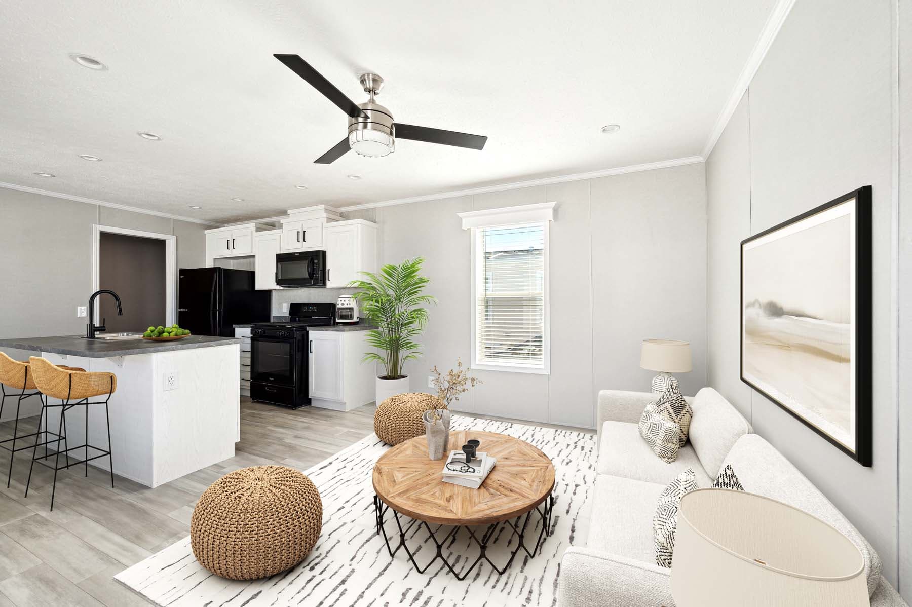 Click to enlarge 1664H32212 single wide home — kitchen (photo 12 of 14)