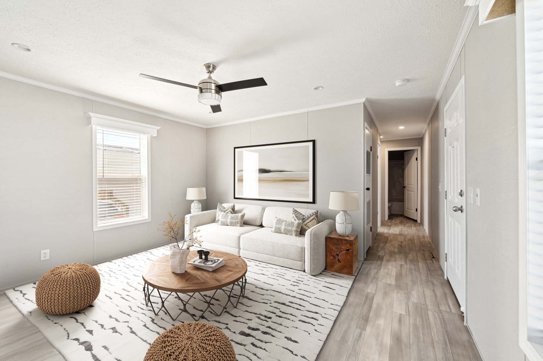 Click to enlarge 1664H32212 single wide home — living room (photo 13 of 14)