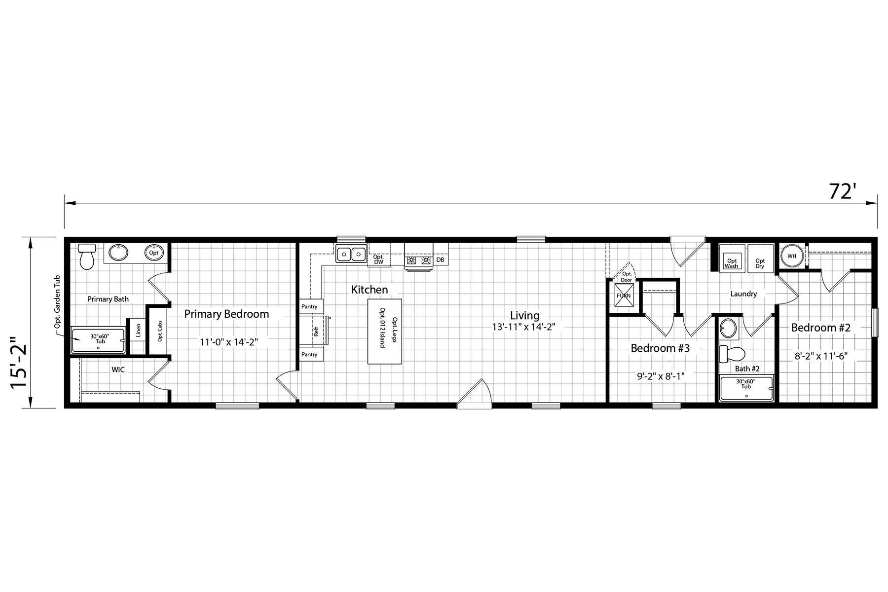 Click to enlarge 1672H32090 single wide home β floor plan sheet (photo 26 of 29)