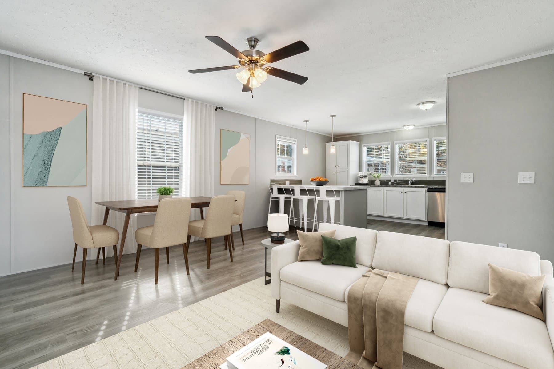 Click to enlarge 1672H32184 single wide home — living room (photo 25 of 40)