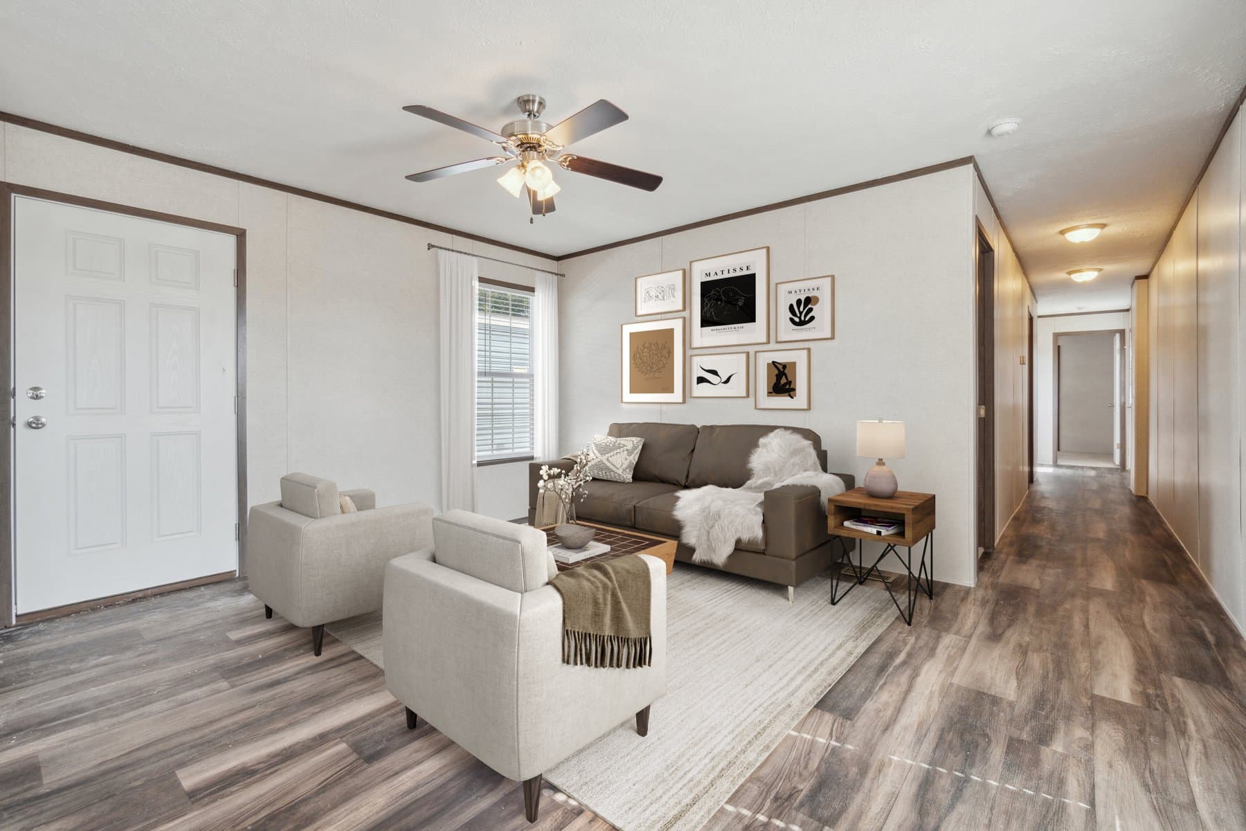 Click to enlarge 1672H32184 single wide home — living room (photo 4 of 40)