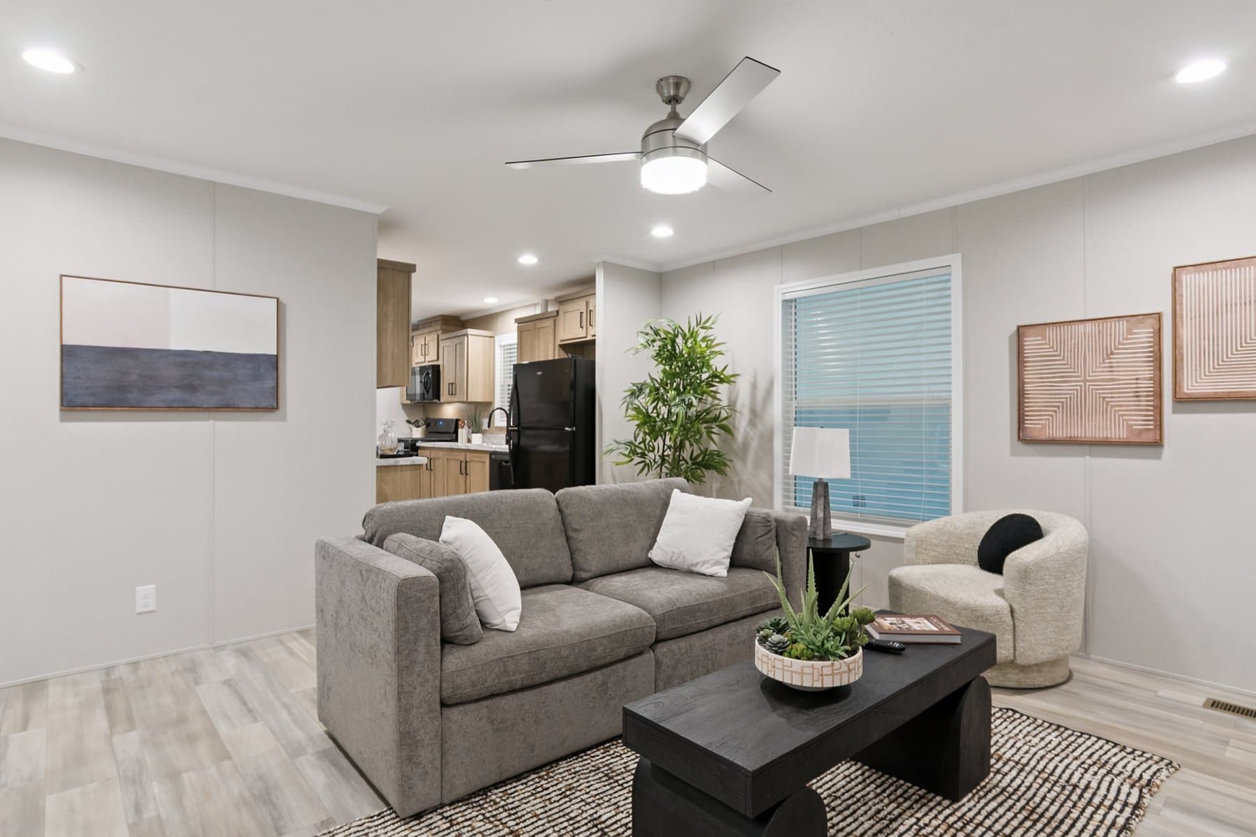 Click to enlarge 1676H32085 single wide home β living room (photo 10 of 25)