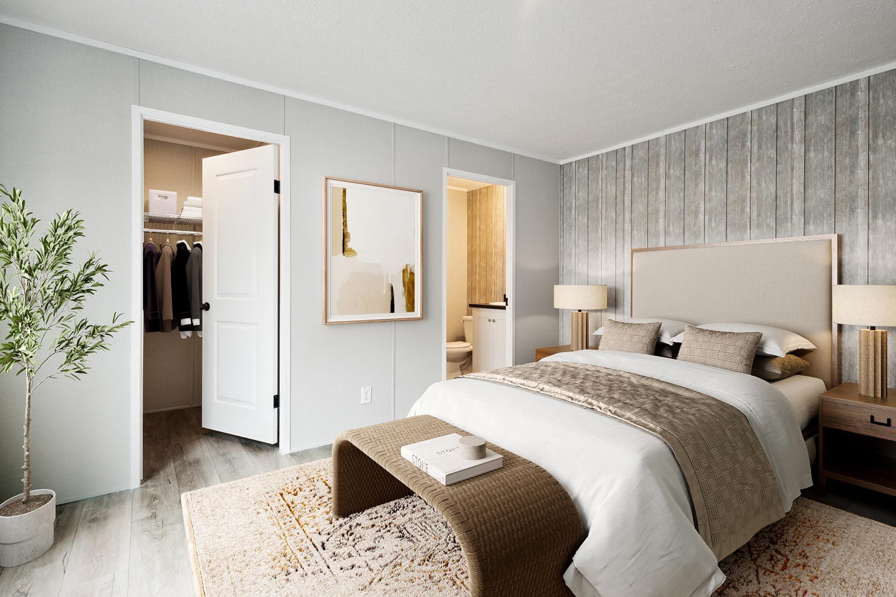 Click to enlarge 1676H32085 single wide home β primary bedroom (photo 7 of 25)