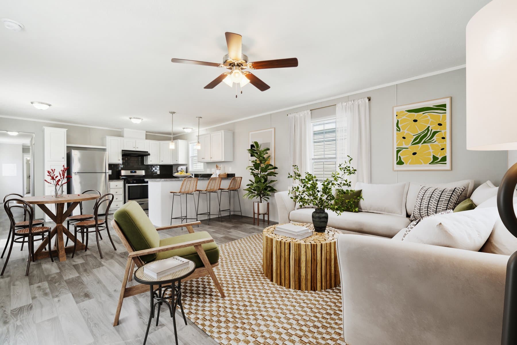 Click to enlarge 1676H32089 single wide home β living room (photo 6 of 48)