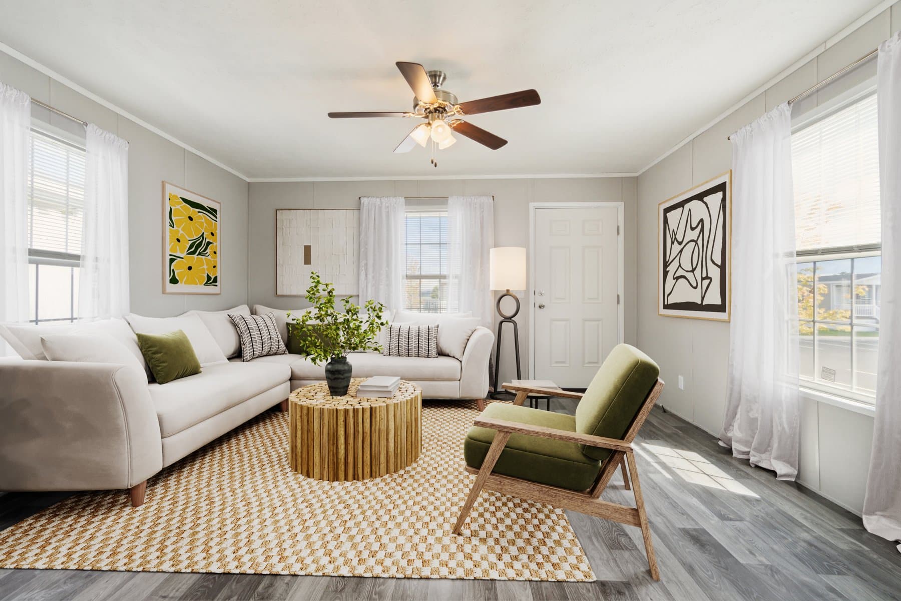 Click to enlarge 1676H32089 single wide home β living room (photo 8 of 48)