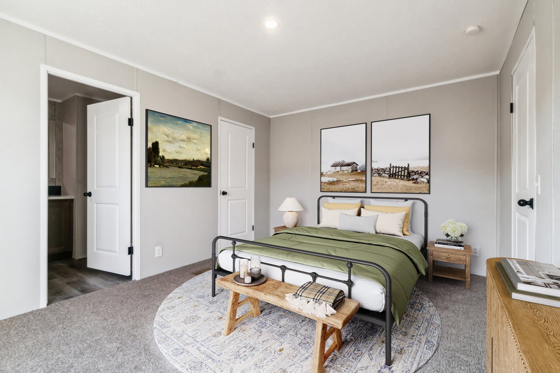 Click to enlarge 1676H32089 single wide home β primary bedroom (photo 35 of 48)