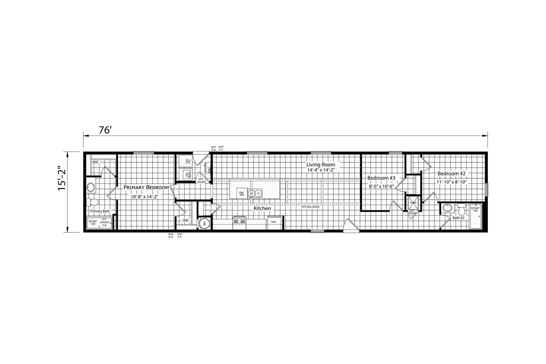 Click to enlarge 1676H32091 single wide home β main photo (photo 16 of 16)