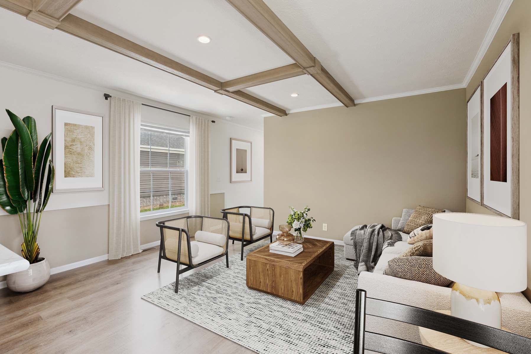 Click to enlarge 1676H32221 single wide home — living room (photo 9 of 15)