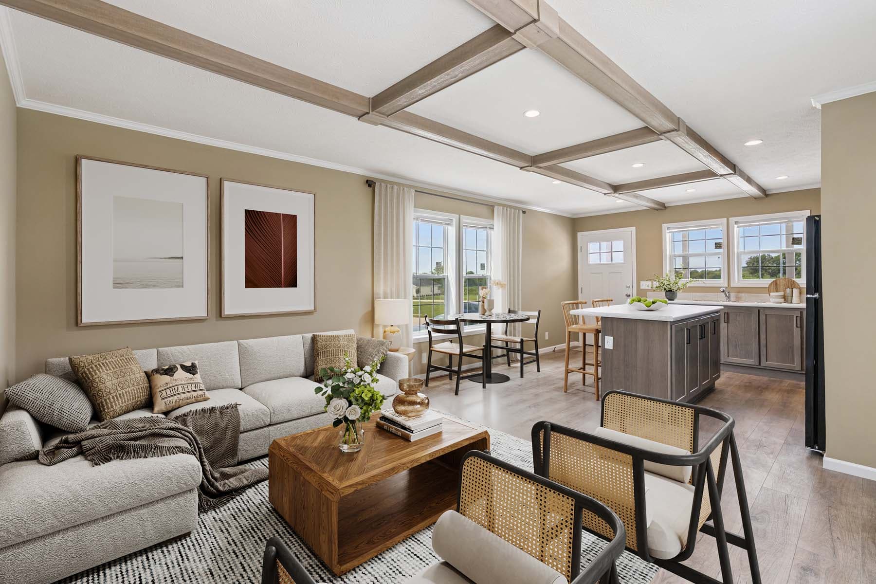 Click to enlarge 1676H32221 single wide home — living room (photo 10 of 15)