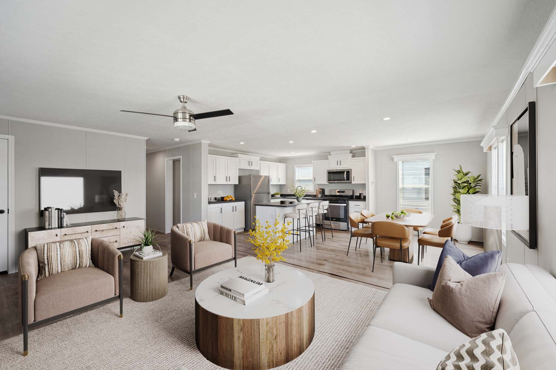 Click to enlarge Lancaster modular home β living room (photo 17 of 18)