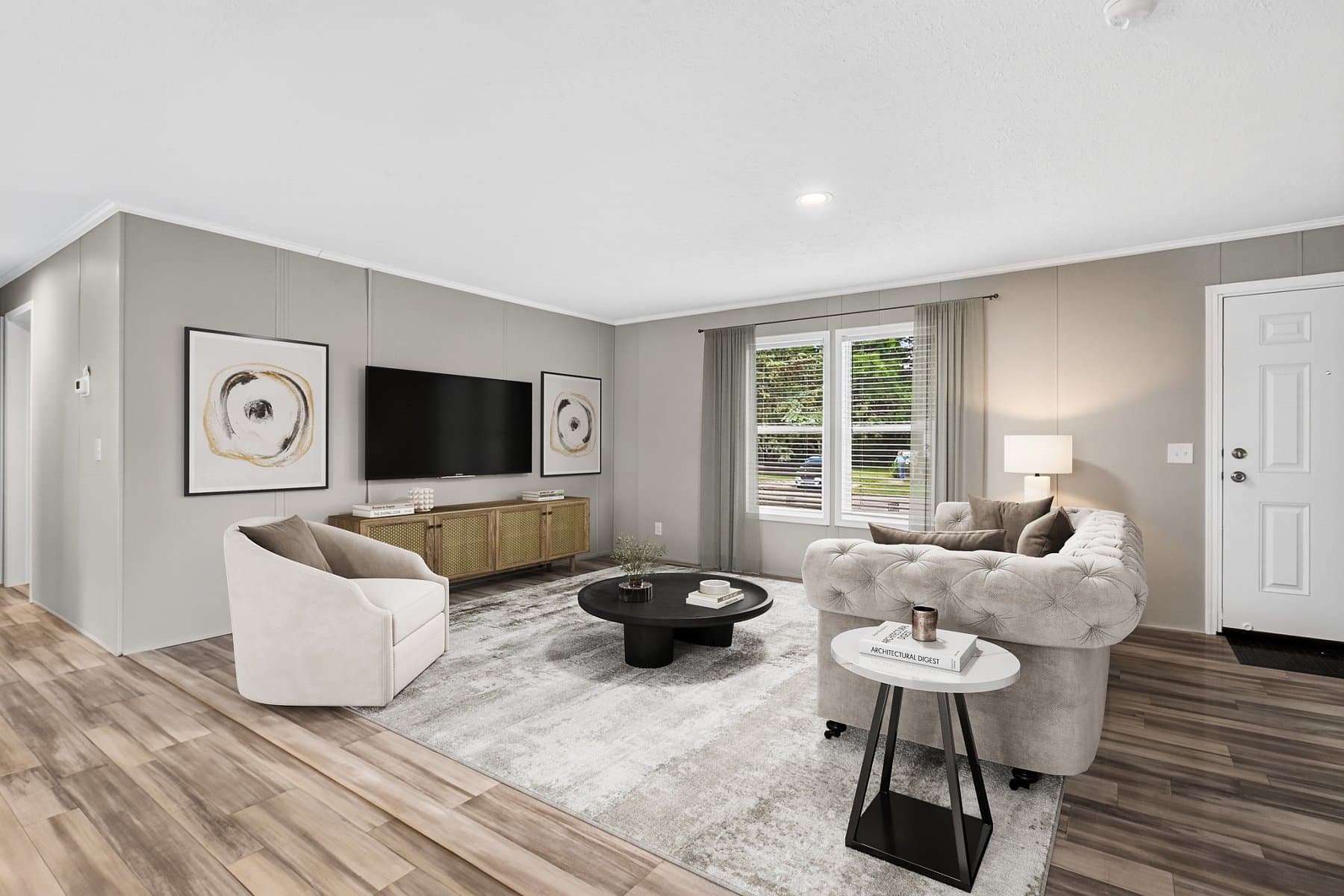 Click to enlarge Silverton modular home — living room (photo 10 of 32)