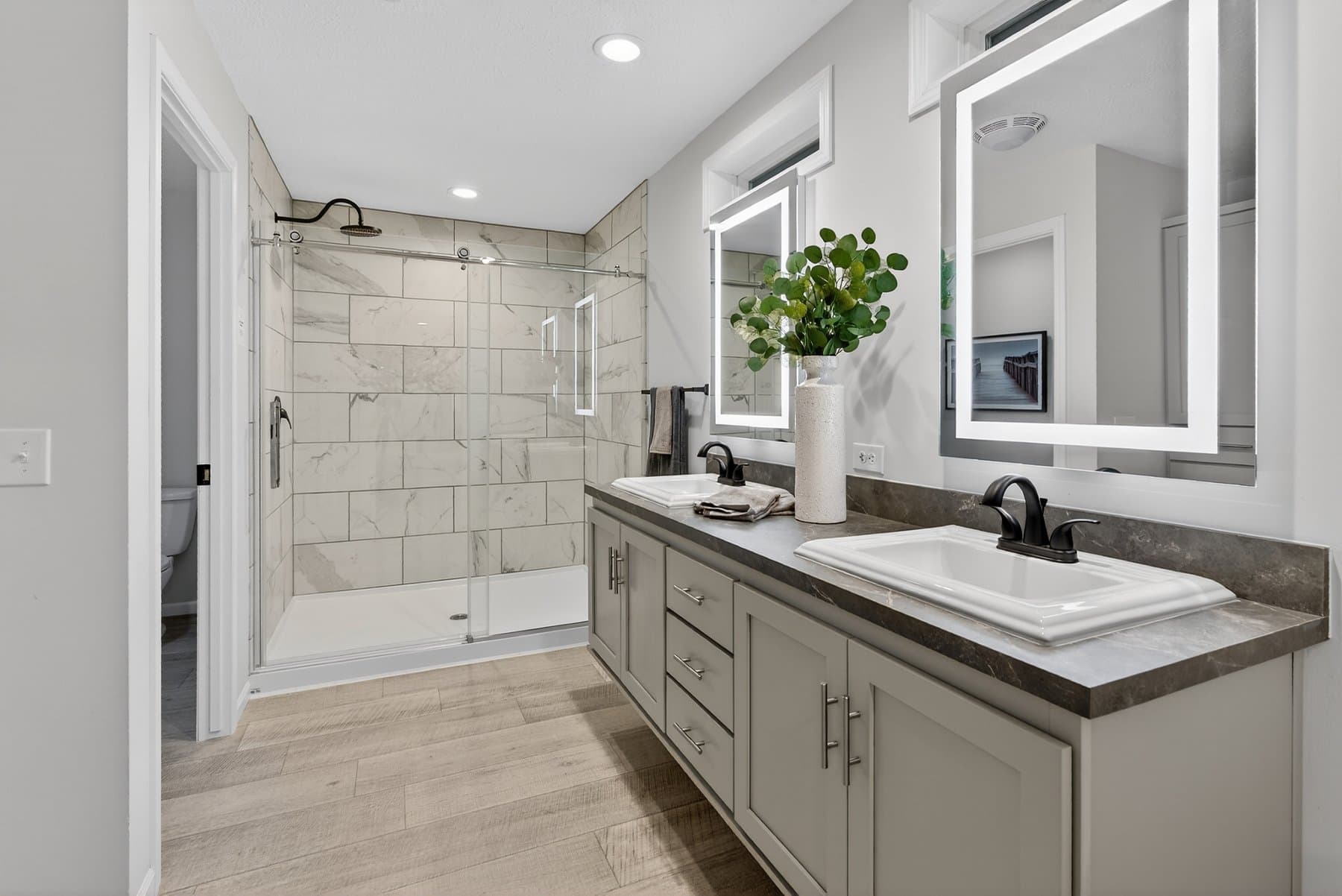 Click to enlarge Odyssey modular home — primary bathroom (photo 13 of 16)