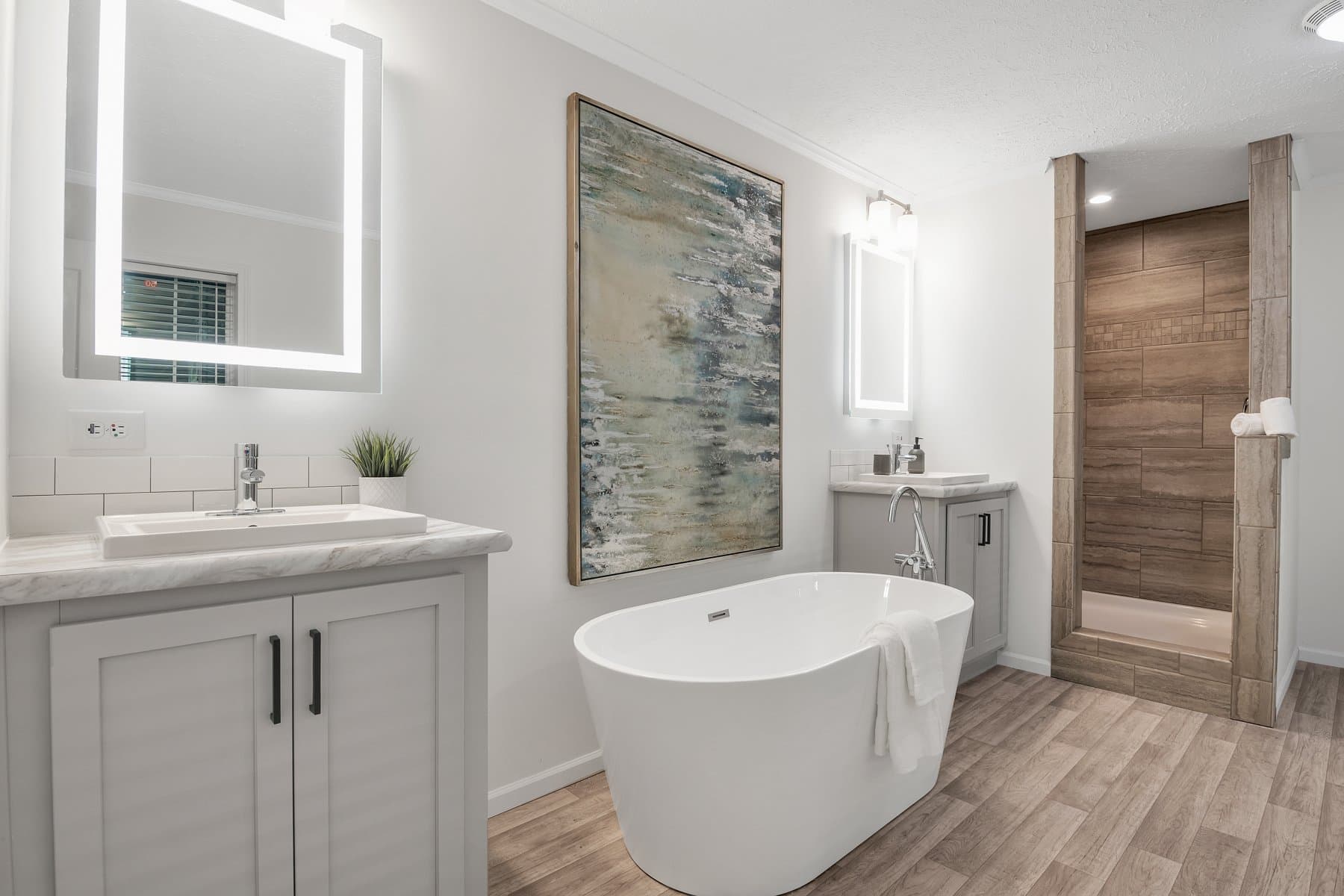 Click to enlarge Winston modular home β primary bathroom (photo 7 of 9)