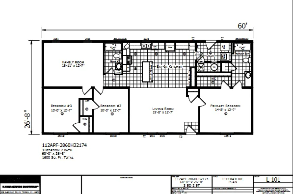 Silverton β 3 bed 2 bath manufactured home floor plan