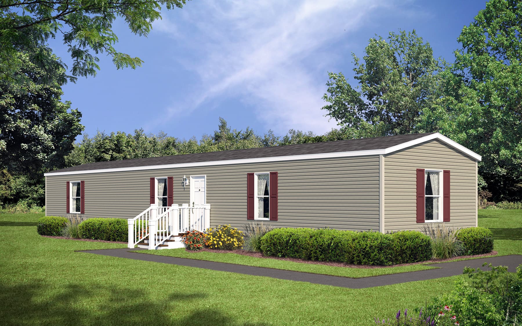 Prime 1672H32P01 β 3 bed 2 bath manufactured home floor plan