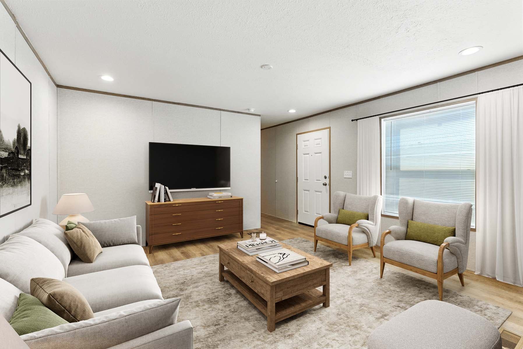 Click to enlarge Monte single wide home — living room (photo 25 of 37)