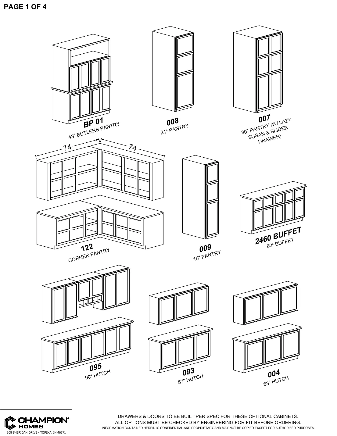 Click to enlarge Optional cabinets β Champion factory drawing 1 of 4