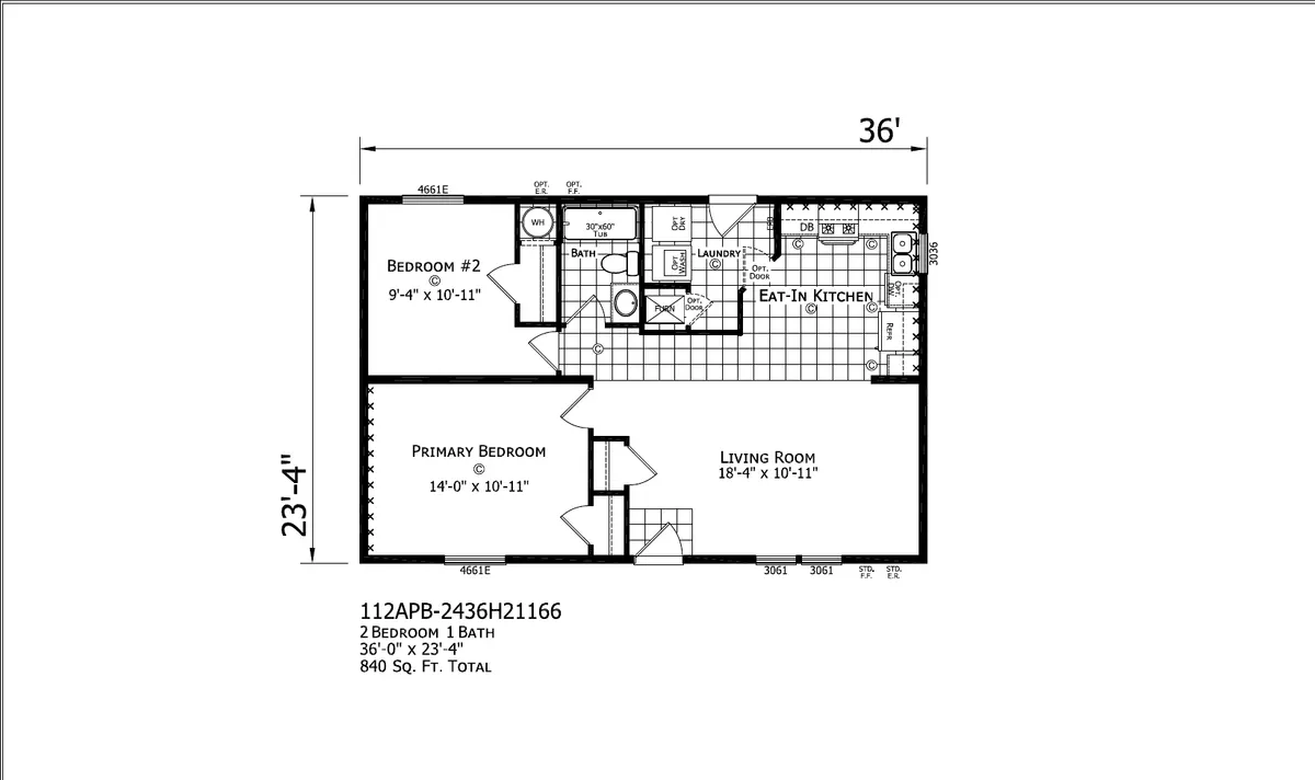 Casper Double Wide — floor plan