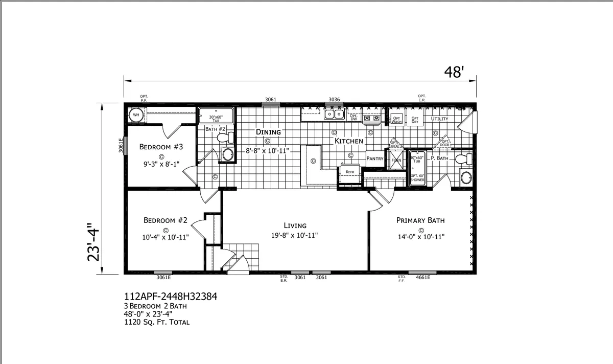Click to enlarge Fairplay Double Wide — floor plan