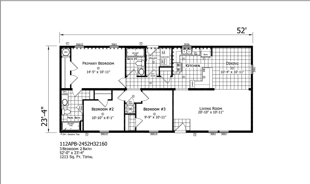Click to enlarge Broomfield Double Wide — floor plan