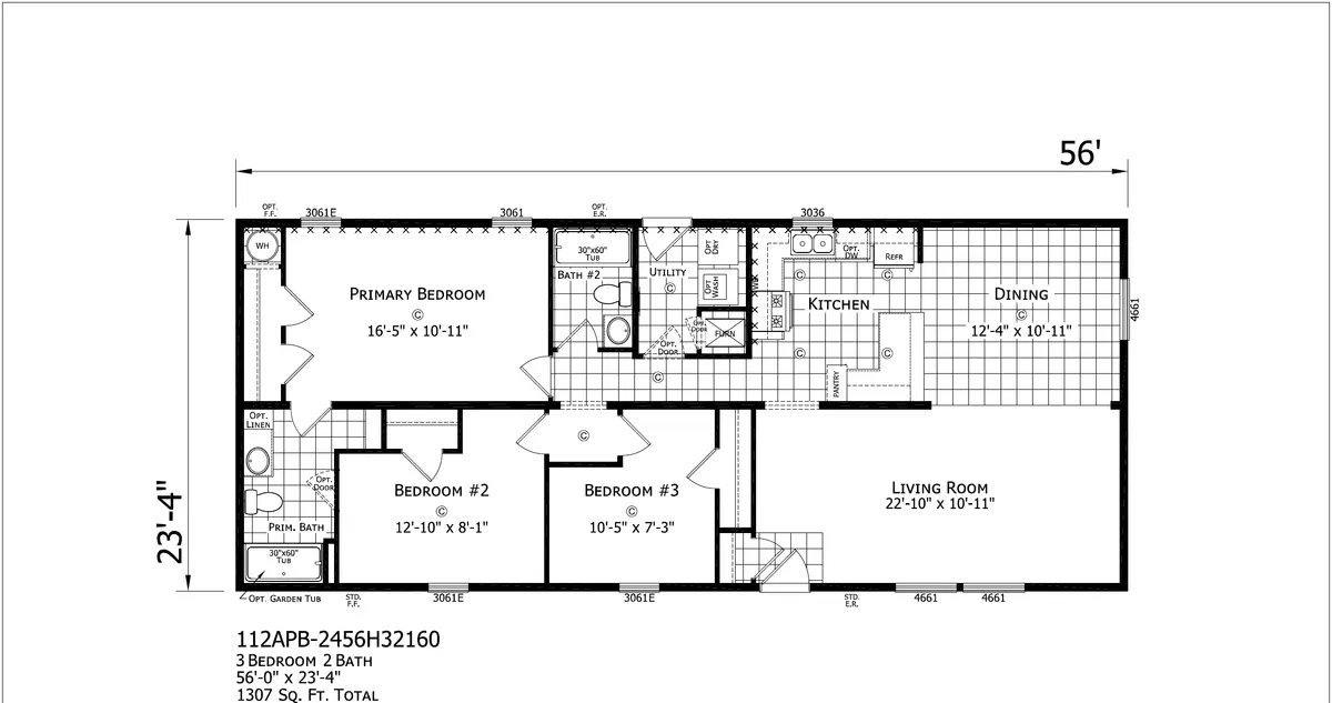 Click to enlarge Broomfield Double Wide — floor plan