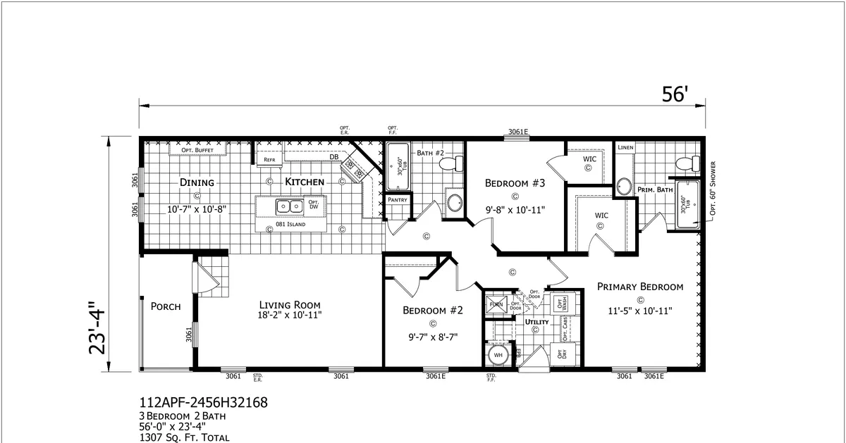 Brooklyn Double Wide — floor plan