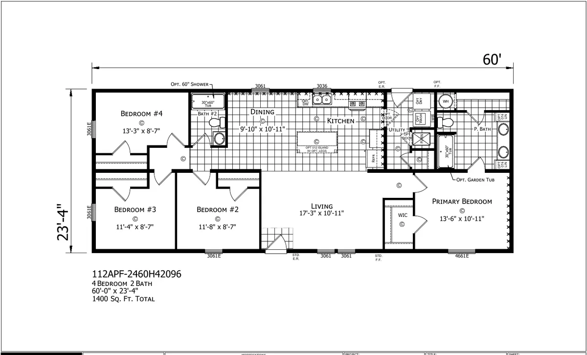 Click to enlarge Glenrock Double Wide — floor plan
