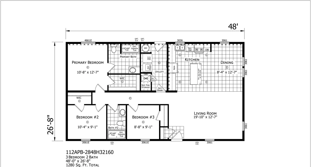 Click to enlarge Lancaster Double Wide — floor plan