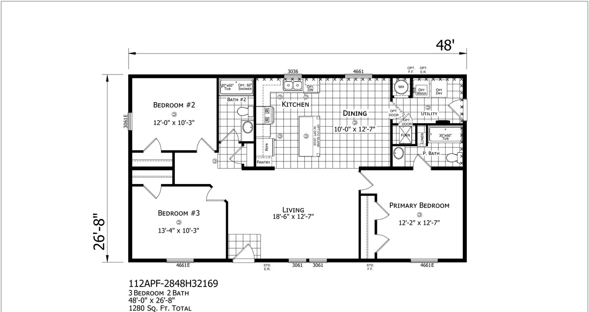 Click to enlarge Bayfield Double Wide — floor plan