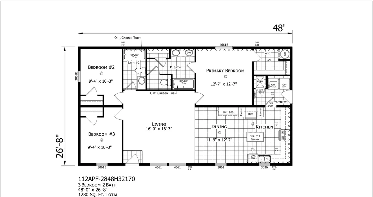 Click to enlarge Brighton Double Wide — floor plan