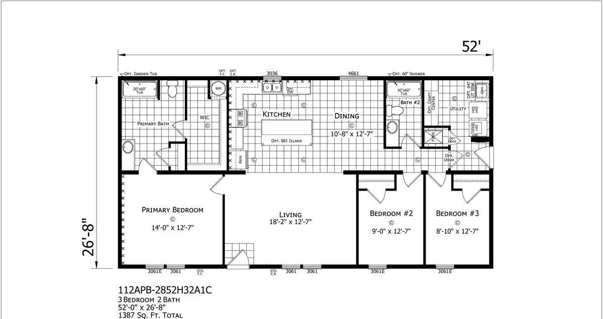 Summit Double Wide — floor plan