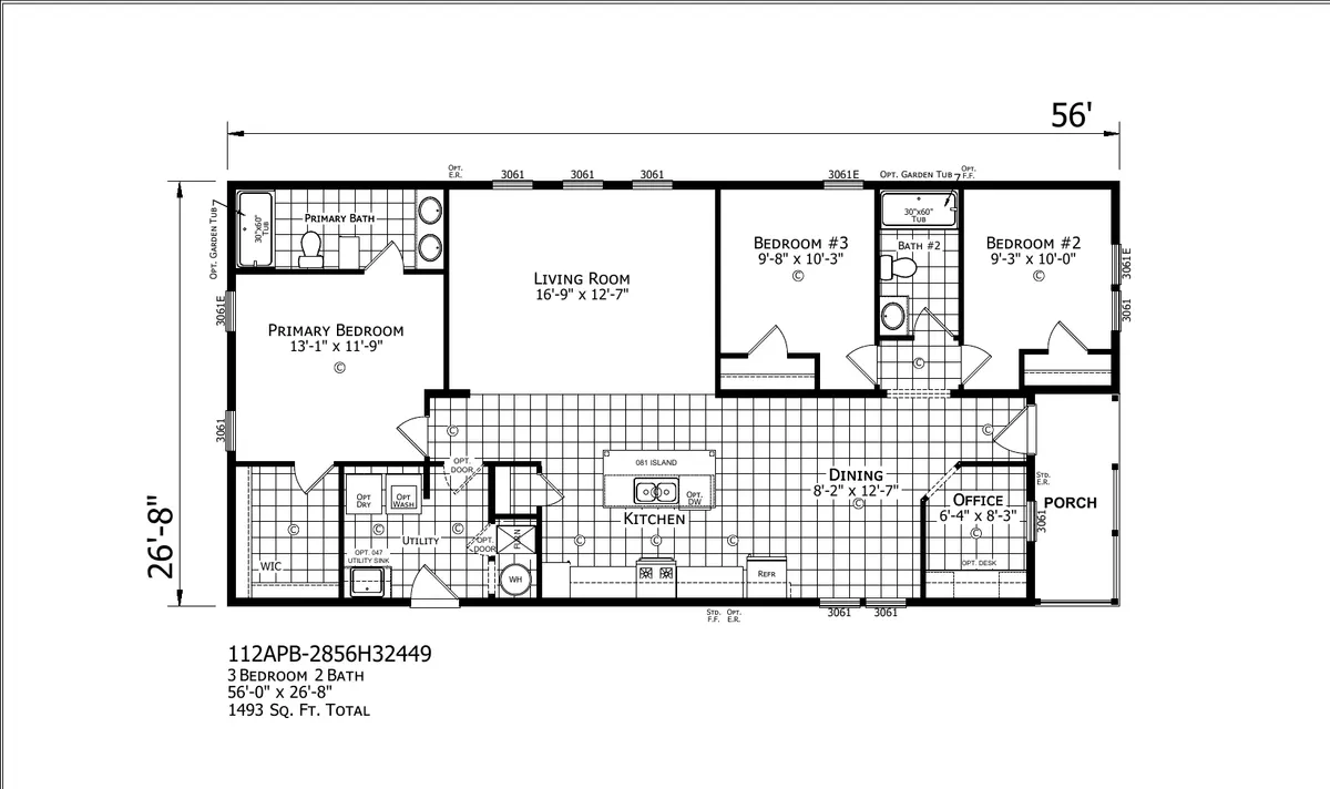 Berkley Double Wide — floor plan