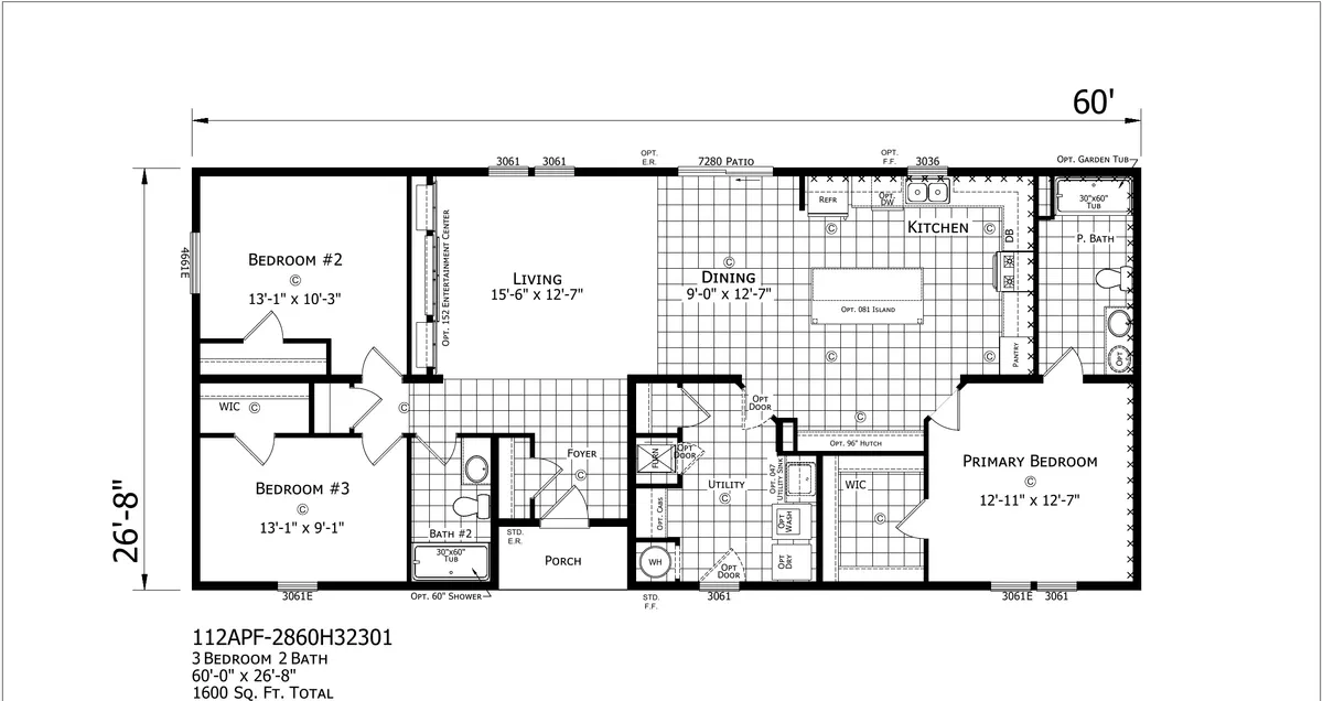 Click to enlarge Easton Double Wide — floor plan