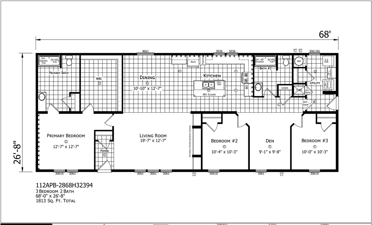 Click to enlarge Odyssey Double Wide — floor plan