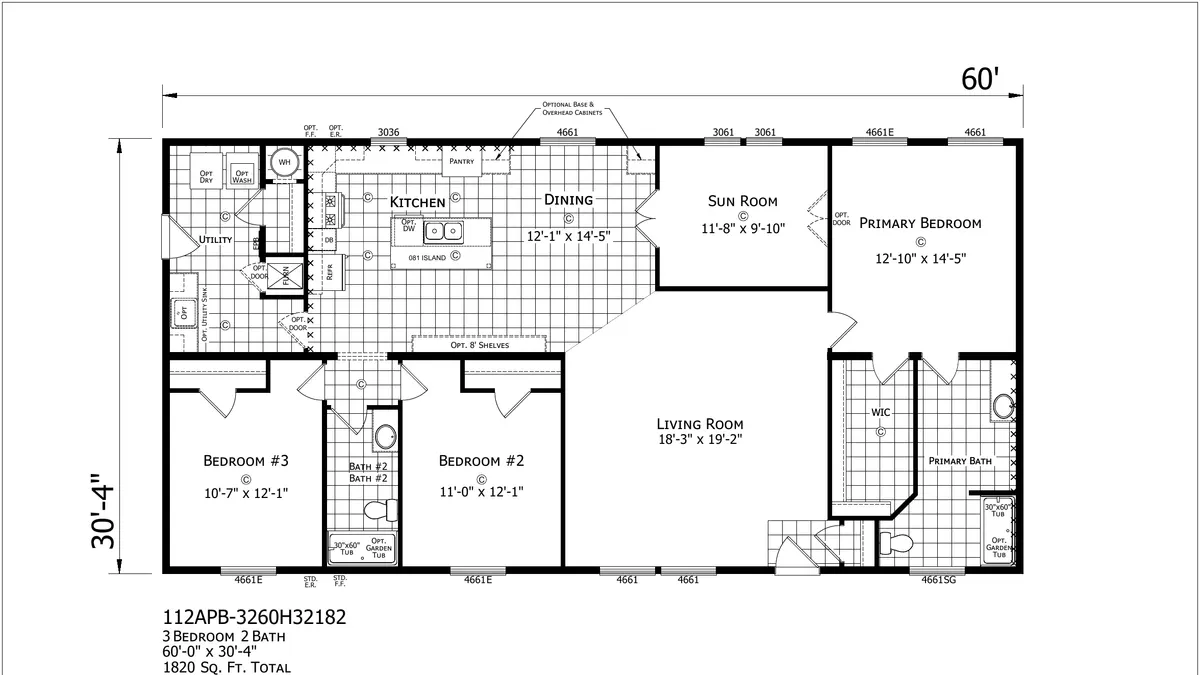 Click to enlarge Fenton Double Wide — floor plan