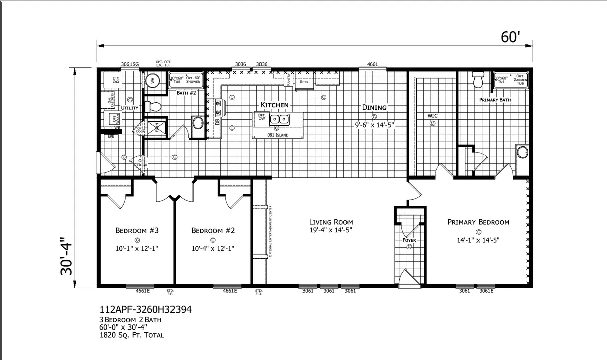 Odyssey Double Wide — floor plan