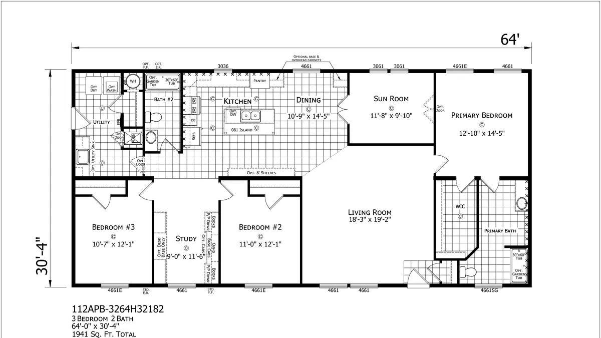 Click to enlarge Fenton Double Wide — floor plan